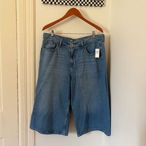 Light Wash Denim Long Shorts